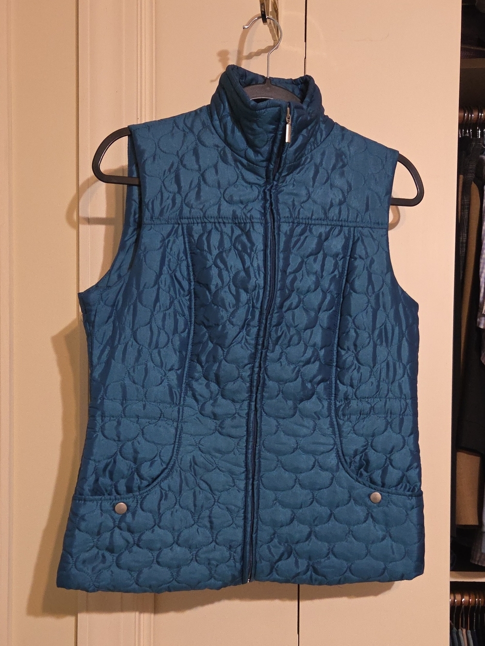 new directions Teal Quilted Sleeveless Vest